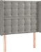 vidaXL Hoofdbord - 83x16x118/128 cm - Velours - Gris clair