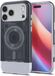Spigen Classic C1 MagFit Hoesje Geschikt voor iPhone 17 Pro Max - Compatibel met MagSafe - Retro Back Cover - Graphite