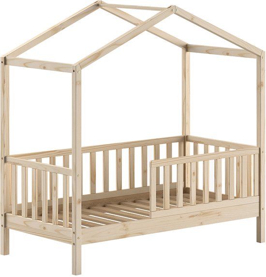 Vipack Kinderbed Dallas - 70x140 cm - Bruin - Massief grenen
