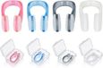 Pinces nasales en silicone, 4 pièces, bouchons de nez imperméables pour adultes, avec boîtes de rangement séparées. Conception douce, confortable et antidérapante, adaptée à l'entraînement de natation, à la plongée et aux sports nautiques, disponible en différentes couleurs