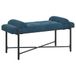 vidaXL - Boutonné - Canapé - avec - Coussins - Bleu - 110 - x - 40 - x - 46 - cm