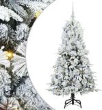vidaXL - Kunstmatige - Hinged - Kerstboom - met - 150 - LED - Wit - 150 - cm - PE - en - PVC