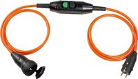 as - Schwabe 45401 Verlängerungsleitung PRCD-K - 3500 W - 230 V - Noir/Orange Vollgummikupplung