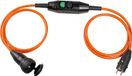 as - Schwabe 45401 Verlängerungsleitung PRCD-K - 3500 W - 230 V - Noir/Orange Vollgummikupplung
