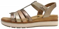Relife Chaussures femme Sandales Compensées Sandalette Or Loisir