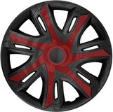 NRM N-Power Wieldoppen 14" - Donker rood/zwart - Set van 4