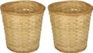 Non-branded Basket - 10x - 26 x 24 cm - Rattan - Round - 11 Liters - Beige