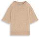 Tom Tailor - Pull en tricot douillet avec une teneur en alpaga - Taille XXL - beige gravier chiné