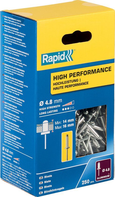 Rapid High Performance blindklinknagels | 4,8x20mm | 250 st | Box