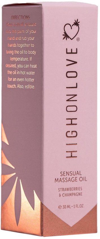 HighOnLove Massageolie Strawberries & Champagne Mini 30 ml