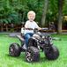 Quad Électrique Enfant 12V 3-5 Ans Avec Phares Et Pédale, Prise USB Pour Musique, Blanc