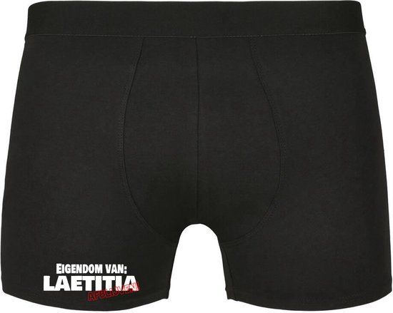Eigendom van Laetitia Heren Boxershort - Zwart - XL - Katoen