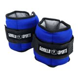 Gorilla Sports Polsgewichten - Enkelgewichten - Verstelbaar - 0,45 tot 2,25 kg - Blauw