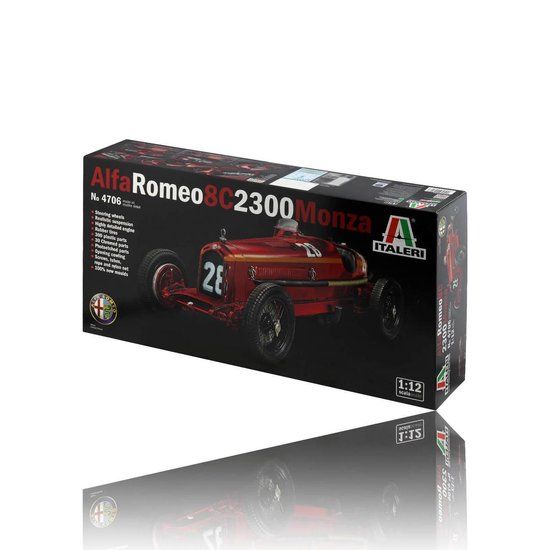 Italeri Modelbouwpakket Militaire voertuigen - 4706 Alfa Romeo 8C 2300 Monza Plastic - 1:12 - Modelbouw