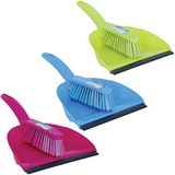 MSV 100083 veegschep, polypropyleen/rubber, blauw/fuchsia/groen, 30 x 25 x 7 cm