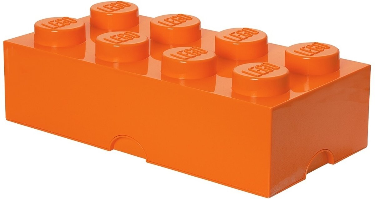 lego opbergbox brick 8 - oranje