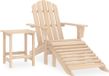 Prolenta Maison Exclusive Adirondack-tuinstoel met voetsteun en tafel, massief grenenhout