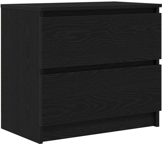 vidaXL Tv-meubel 60x35x54 cm bewerkt hout zwart