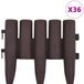 vidaXL Gazonranden 36 st 10 m pp bruin