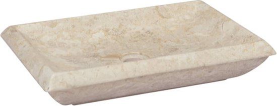vidaXL - Marmeren Gootsteen - Crème - 50x35x10 cm - Modern Design