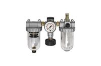 Onderhoudseenheid RIEGLER Onderhoudseenheid 3-delig. »standaard« met polycarbonaat reservoir, BG 3, G 3/4, ingangsdruk max. 16 bar, regelbereik 0,5-10 bar