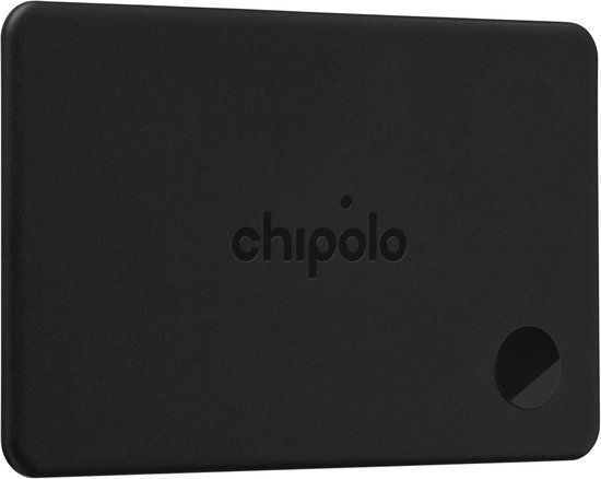 Chipolo CARD – Bluetooth Wallet Tracker & ItemFinder – Draadloos Oplaadbaar – 110 dB – Compatibel met Apple Find My & Google Find Hub - Waterdicht IP67 - Zwart