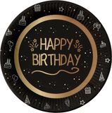 Folat Shining Glam Happy Birthday Papieren Borden - 8 stuks - 23 cm