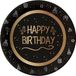 Folat Shining Glam Happy Birthday Papieren Borden - 8 stuks - 23 cm