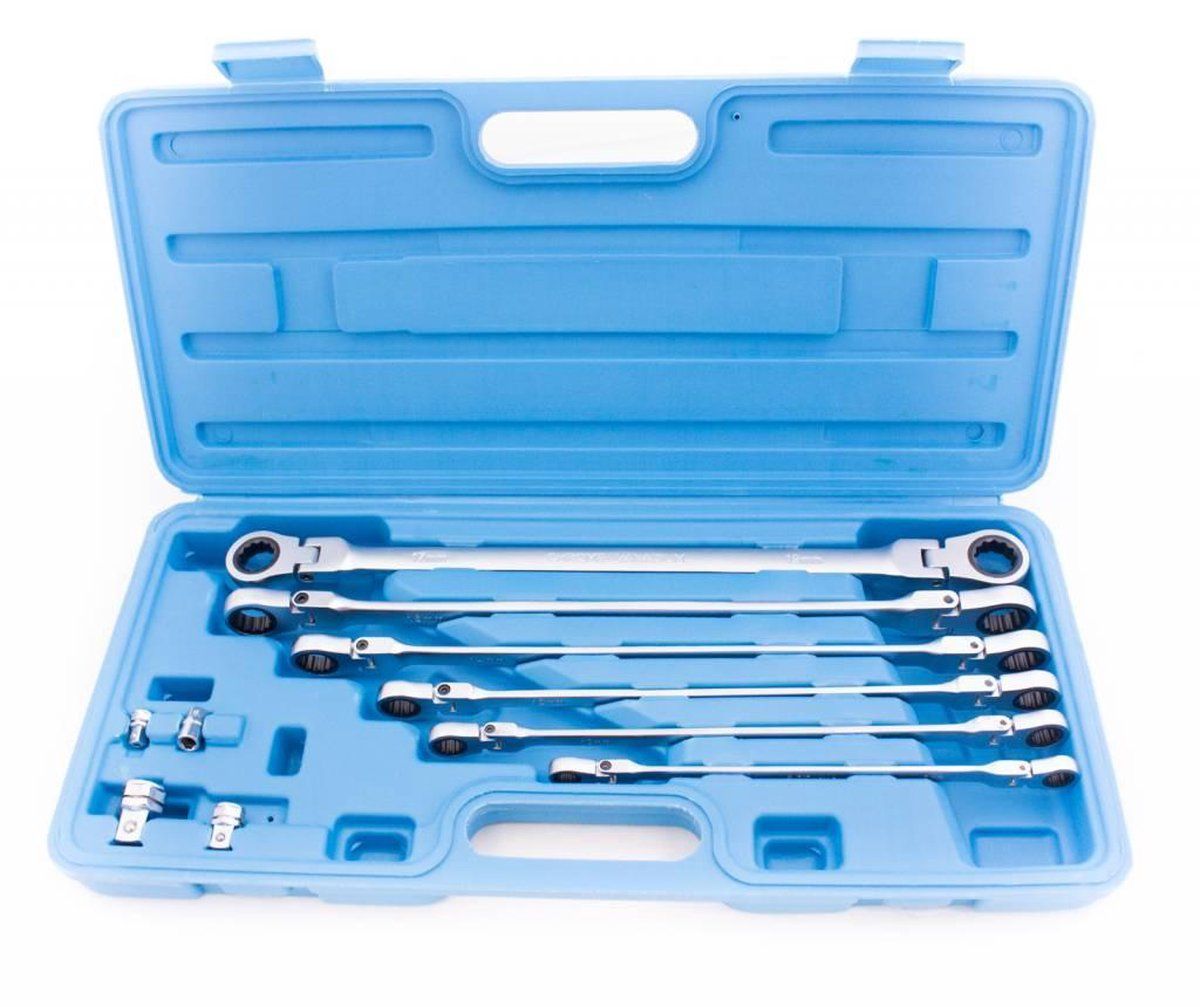 BGS Dubbele ringratelsleutel met flexibele kop - 4026947015415