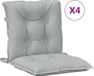vidaXL Stoelkussens - 4 stuks - Lage rug - 100x50x7 cm - Stof - Lichtgrijs