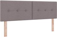 vidaXL LED Hoofdbord Taupe Stof