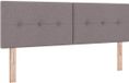 vidaXL LED Hoofdbord Taupe Stof