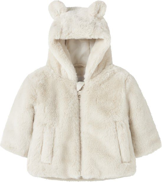 NAME IT NBFMILA JACKET HOOD PB - Baby - Buitenjassen - Maat 56 - Moonbeam - Herfst/Winter 2025