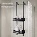 Icecat Double Étagère De Douche En Acier Inoxydable, laqué À Suspendre À Une Paroi, étagère De Salle De Bain Murale 742510,2cm Noir