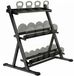 Haltingsrek Rack à haltères - 3 niveaux, capacité de 200 kg, 88x66x88 cm, Home Gym, Noir