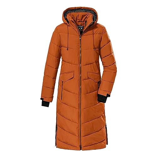 killtec Women's Winter Jacket - Down Look - Hooded - Dark Curry