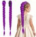 Purple Ponytail Hair Extensions with Claw Clip