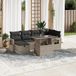 Maison Exclusive - Ensemble de meubles de jardin 7 pièces avec canapé et coussins, gris clair, en polyrotin