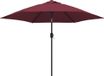 Syfax Boretti Parasol met LED-verlichting en stalen paal 300 cm bordeauxrood