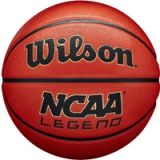 Wilson Basketbal NCAA LEGEND, Gemengd leer, Basketbal voor binnen en buiten, Oranje/Zwart, 5