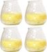Cosy&Trendy Citronella lowboy tafelkaars - 4x - 10 cm - 40 branduren - citrusgeur