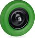 Merkloos Relaxdays kruiwagenwiel 4.80 4.00-8 - rubber - stalen velg - met as - anti-lek - 120 kg - groen-zwart