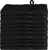 vidaXL - Gastendoek - SOLUND - 10 stuks - Zwart - 15 x 21 cm - 550 gsm