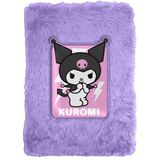 Hello Kitty & Friends Plush A5 Notitieboek – 15×21×2,5 cm – Roze – Met 3D Kuromi – Plush Notitieboek