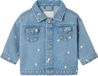 Vertbaudet Veste en jean bébé fille fleurs pierre