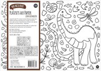 12 JEKA Placemats om te kleuren - Dino kleurplaat voor kinderen 3-10 jaar