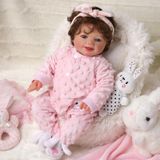Reborn-babypop Sunny, 43 cm, realistisch, met stoffen lichaam en accessoires