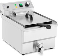 Royal Catering Elektrische friteuse - 13 L - 5.000 W - aftapkraan - koude zone