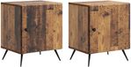 vidaXL Nachtkastje 2 st Oud hout 43 x 34,5 x 50 cm Bewerkt hout