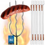 Merkloos Set van 10 Kampvuur Vorken - 123 cm - Grillen en Barbecue